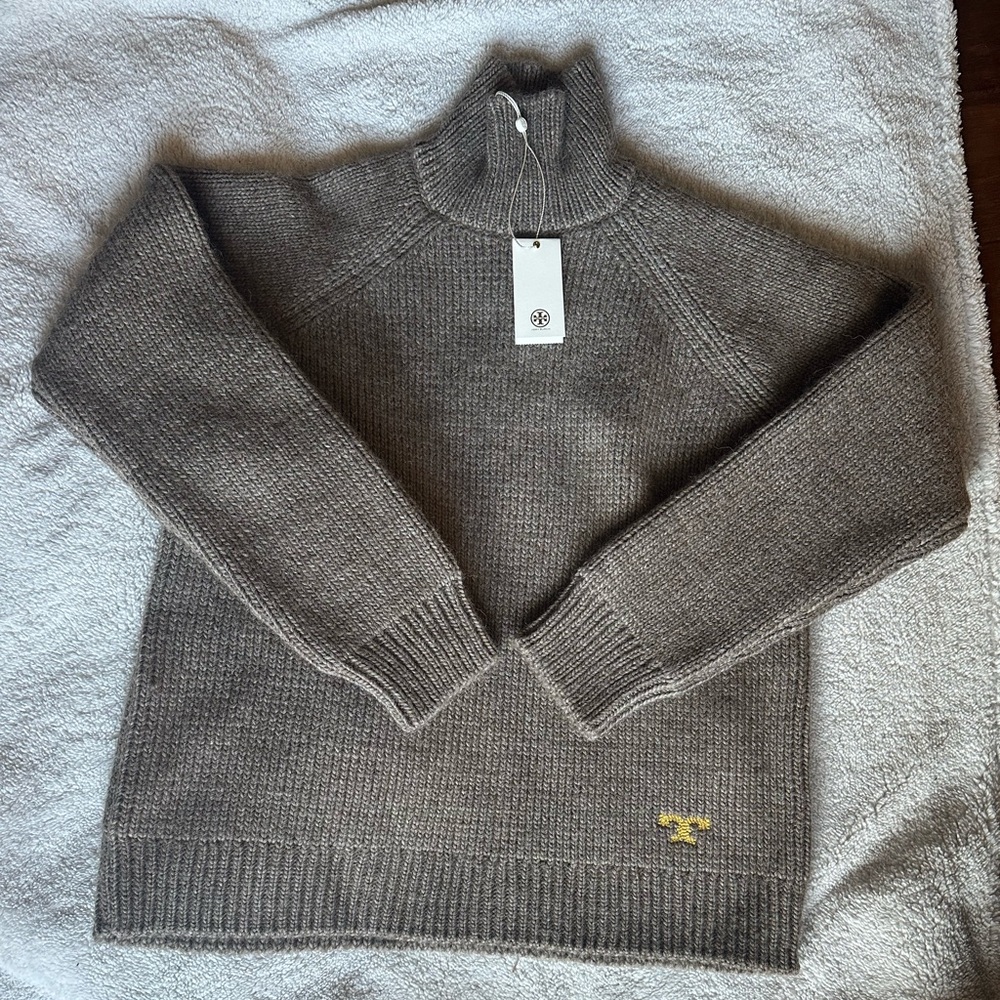 NEW Tory Burch Wool Alpaca Raglan Turtleneck Sweater Women’s size small NWT